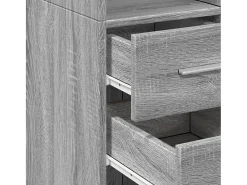 Aparador de madera de ingeniería gris Sonoma 50x42,5x185 cm