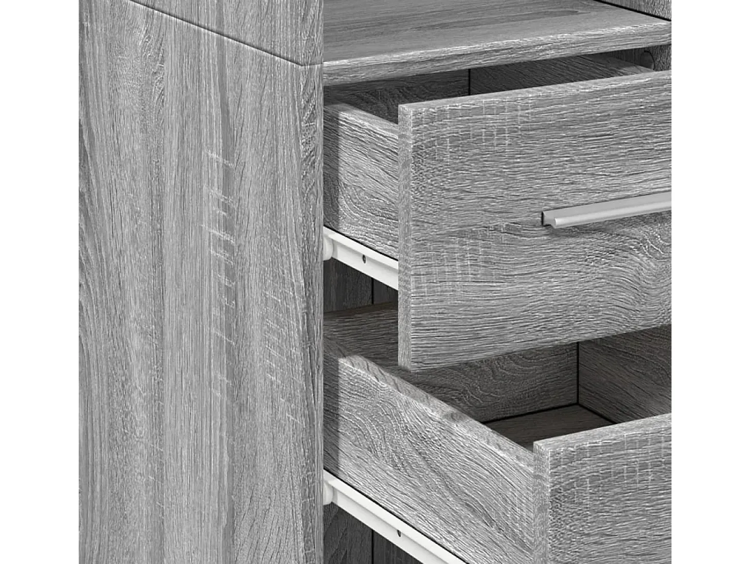 Aparador de madera de ingeniería gris Sonoma 50x42,5x185 cm