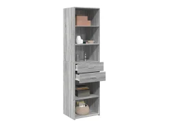 Aparador de madera de ingeniería gris Sonoma 50x42,5x185 cm