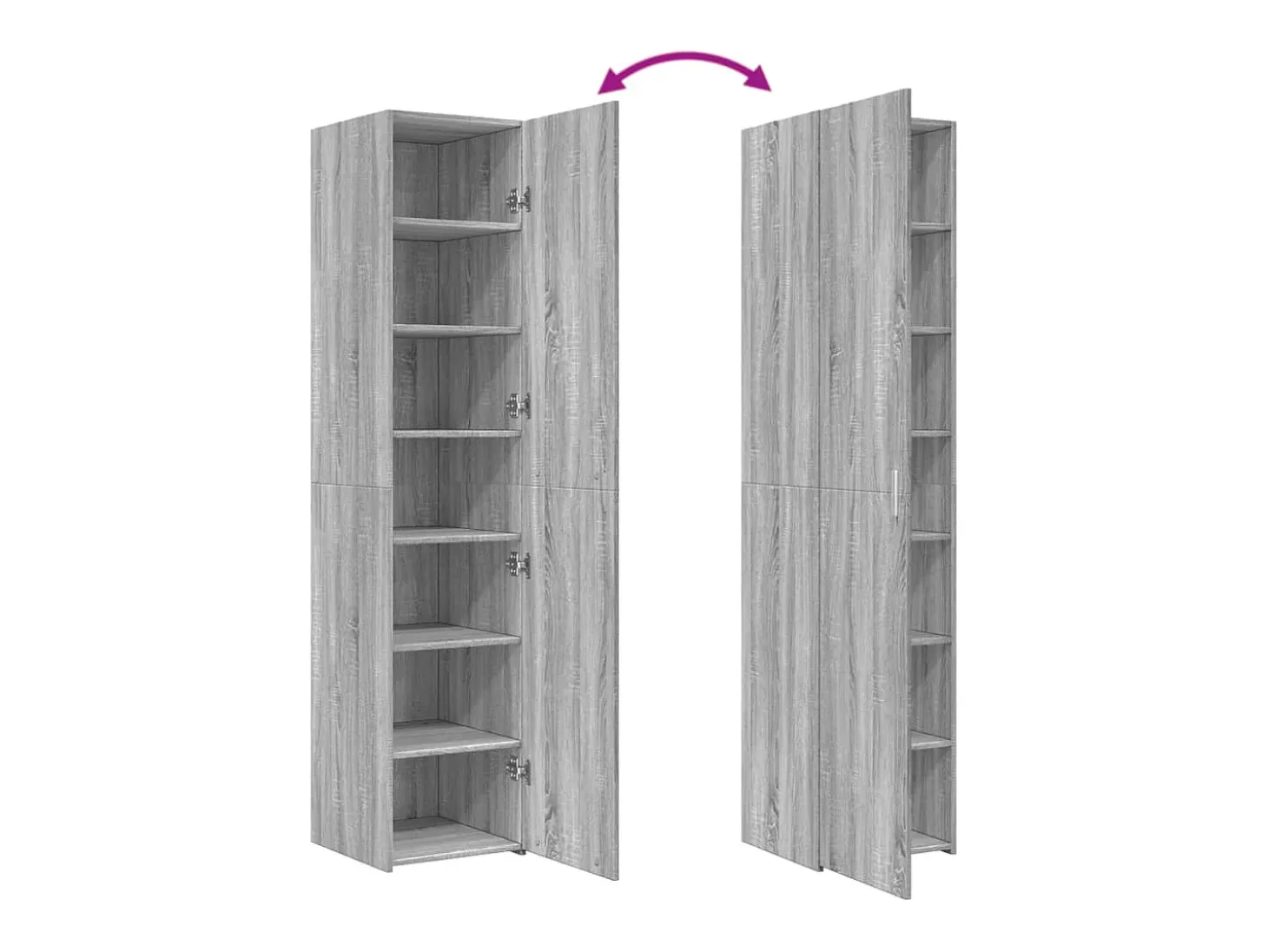 Aparador de madera de ingeniería gris Sonoma 40x42,5x185 cm