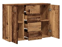 Aparador de madera de ingeniería madera envejecida 88x30x64 cm