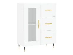 Aparador de madera de ingeniería blanco 69,5x34x90 cm ES23288