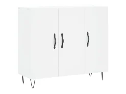 Aparador de madera de ingeniería blanco 90x34x80 cm ES24274