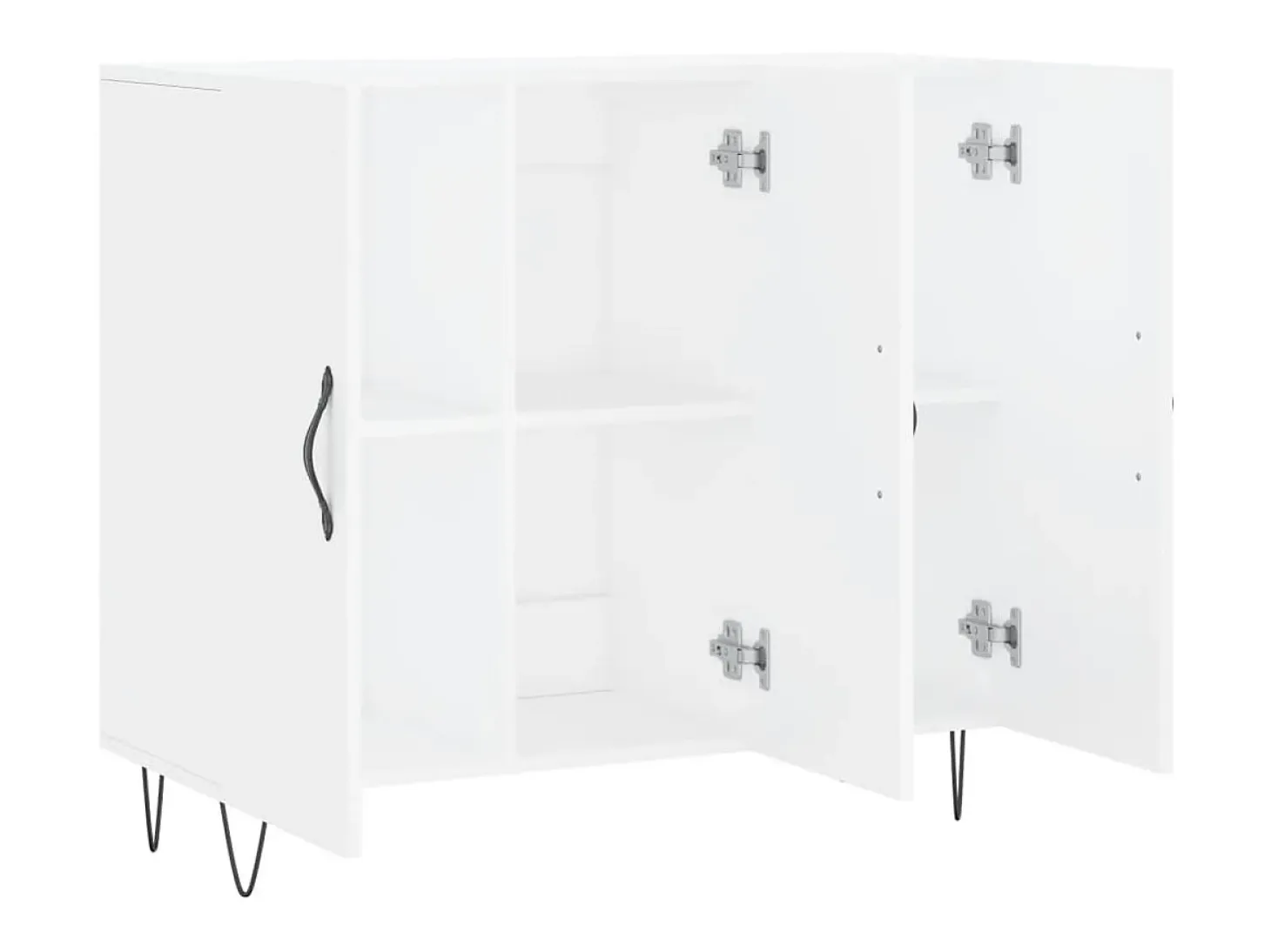 Aparador de madera de ingeniería blanco 90x34x80 cm ES24274