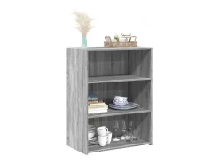 Aparador de madera de ingeniería gris Sonoma 70x41x93 cm