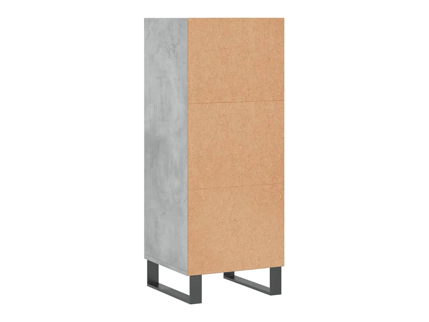 Aparador de madera de ingeniería gris hormigón 34,5x32,5x90 cm
