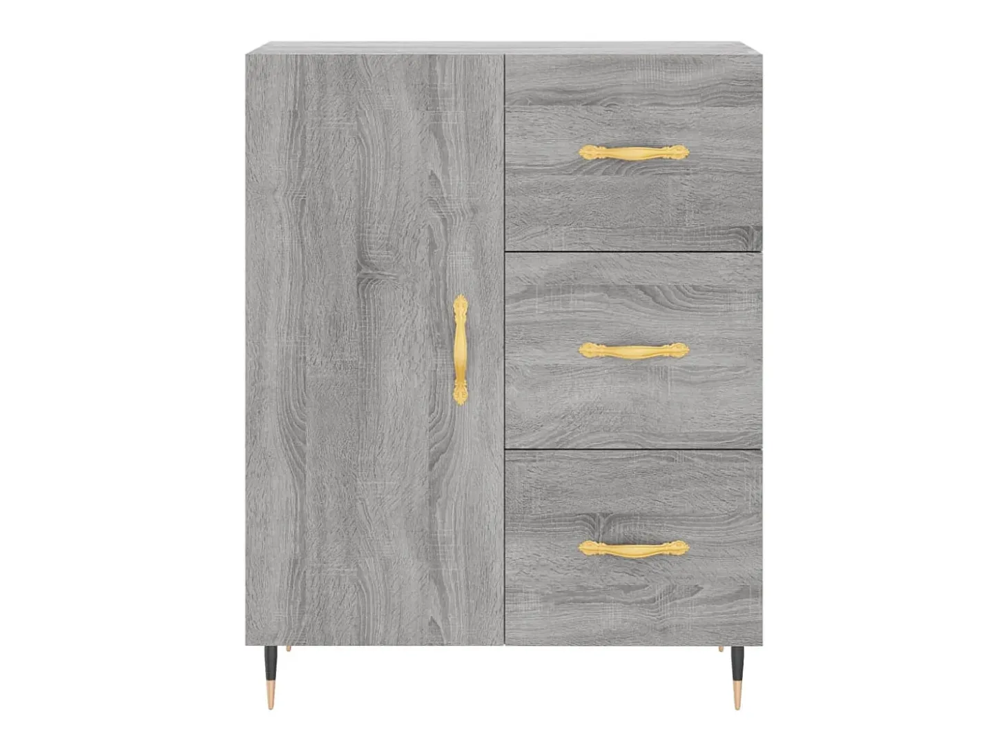 Aparador de madera de ingeniería gris Sonoma 69,5x34x90 cm ES42489