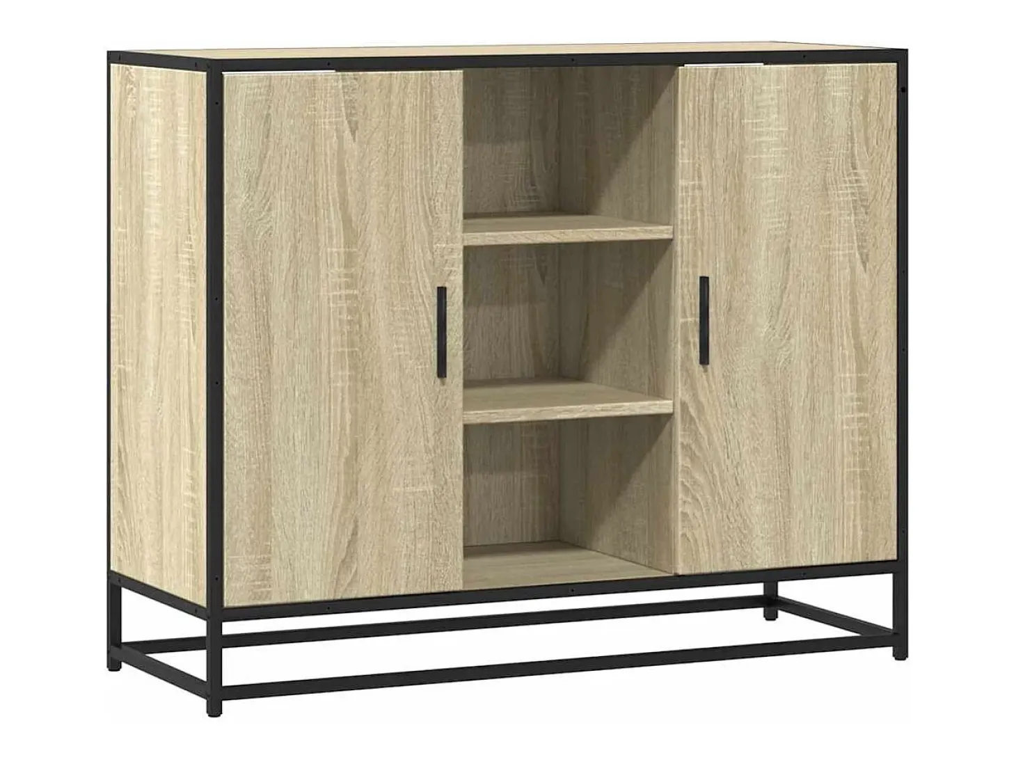 Aparador de madera de ingeniería roble Sonoma 92x35x76 cm