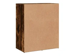 Aparador de madera de ingeniería 2 uds roble ahumado 60x31x70cm