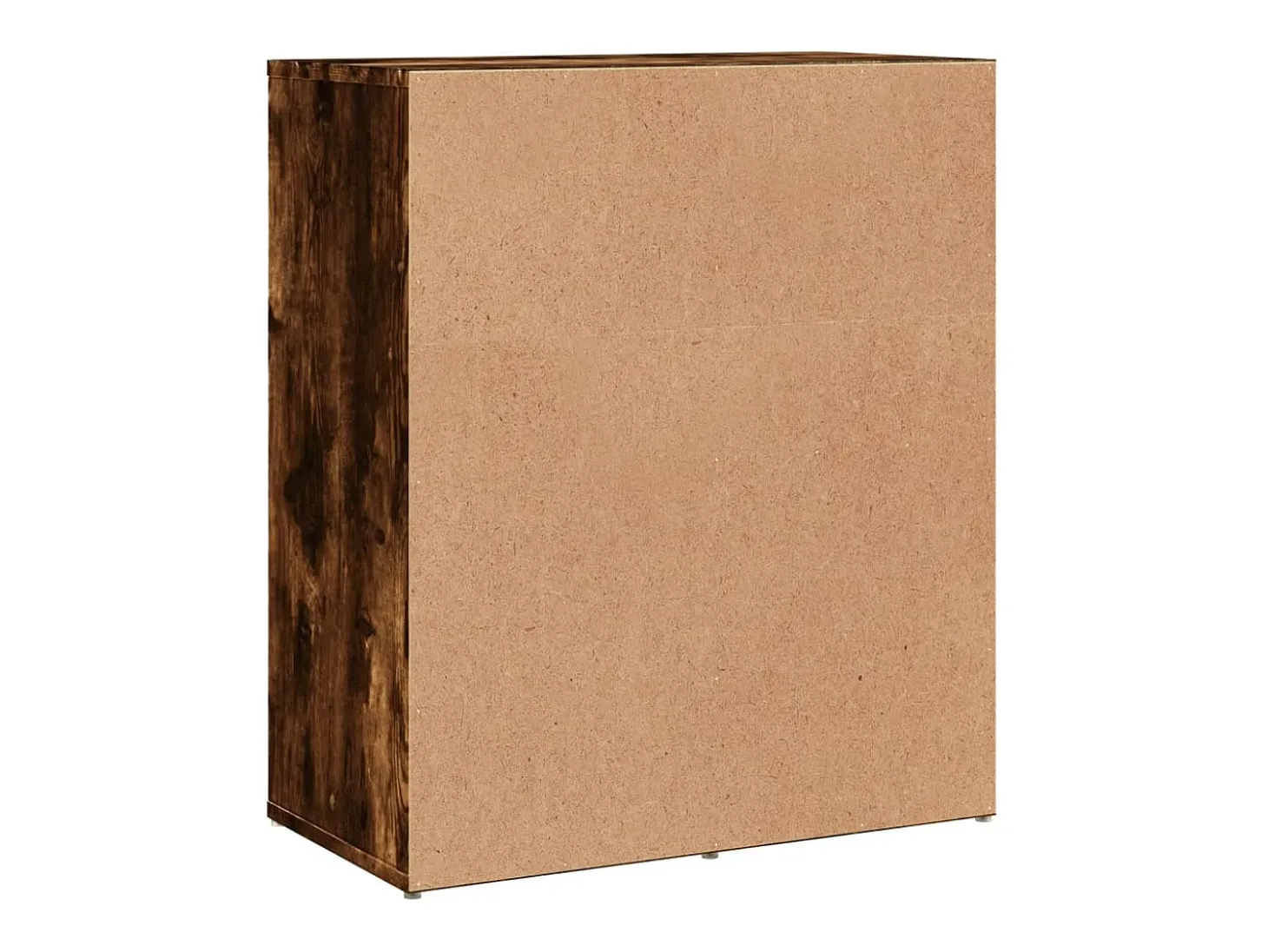 Aparador de madera de ingeniería 2 uds roble ahumado 60x31x70cm