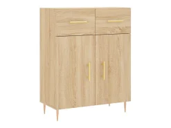 Aparador de madera de ingeniería roble Sonoma 69,5x34x90 cm