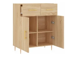 Aparador de madera de ingeniería roble Sonoma 69,5x34x90 cm