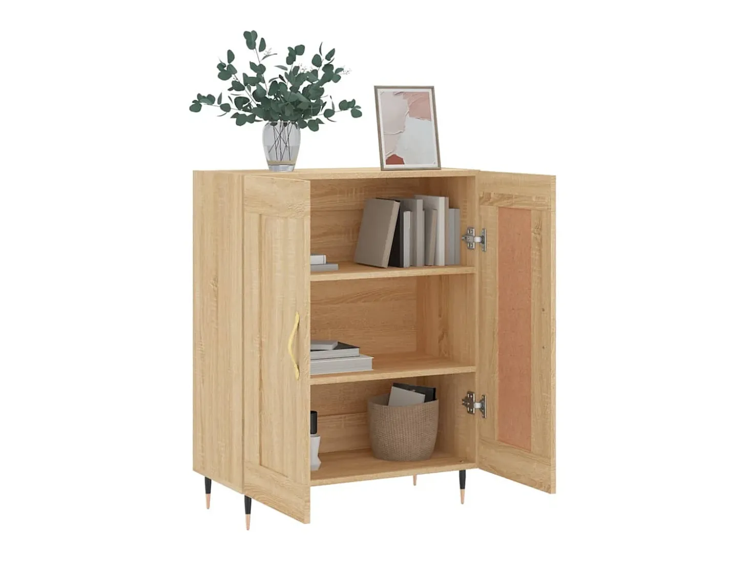 Aparador de madera de ingeniería roble Sonoma 69,5x34x90 cm