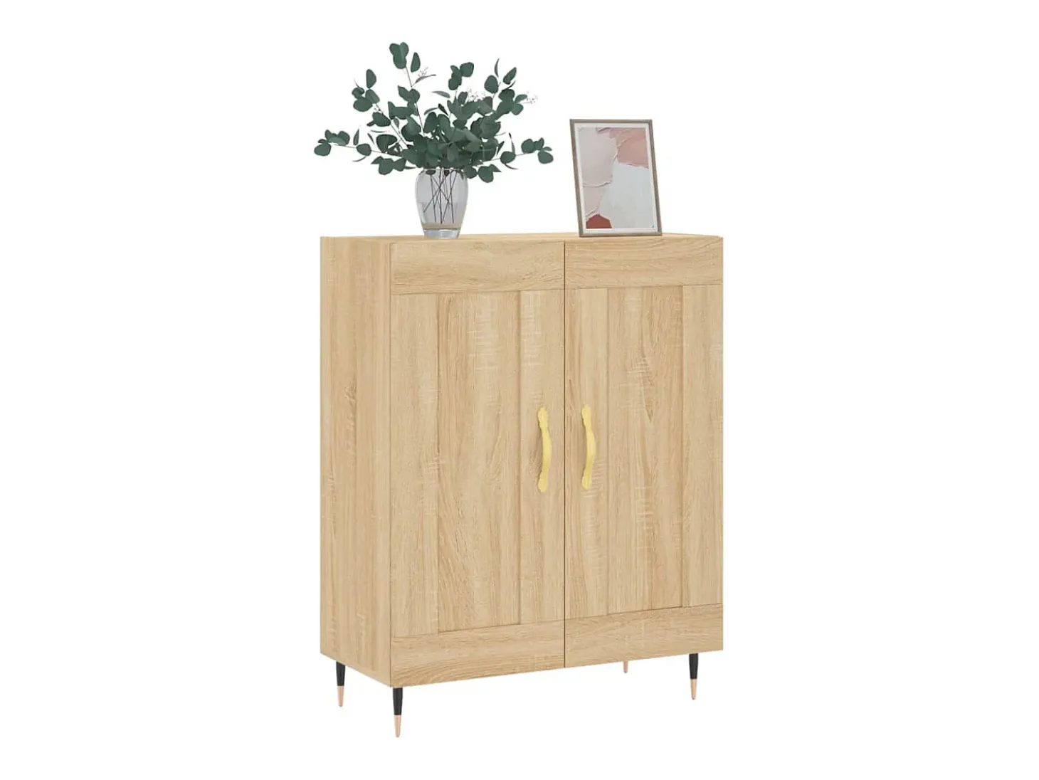 Aparador de madera de ingeniería roble Sonoma 69,5x34x90 cm
