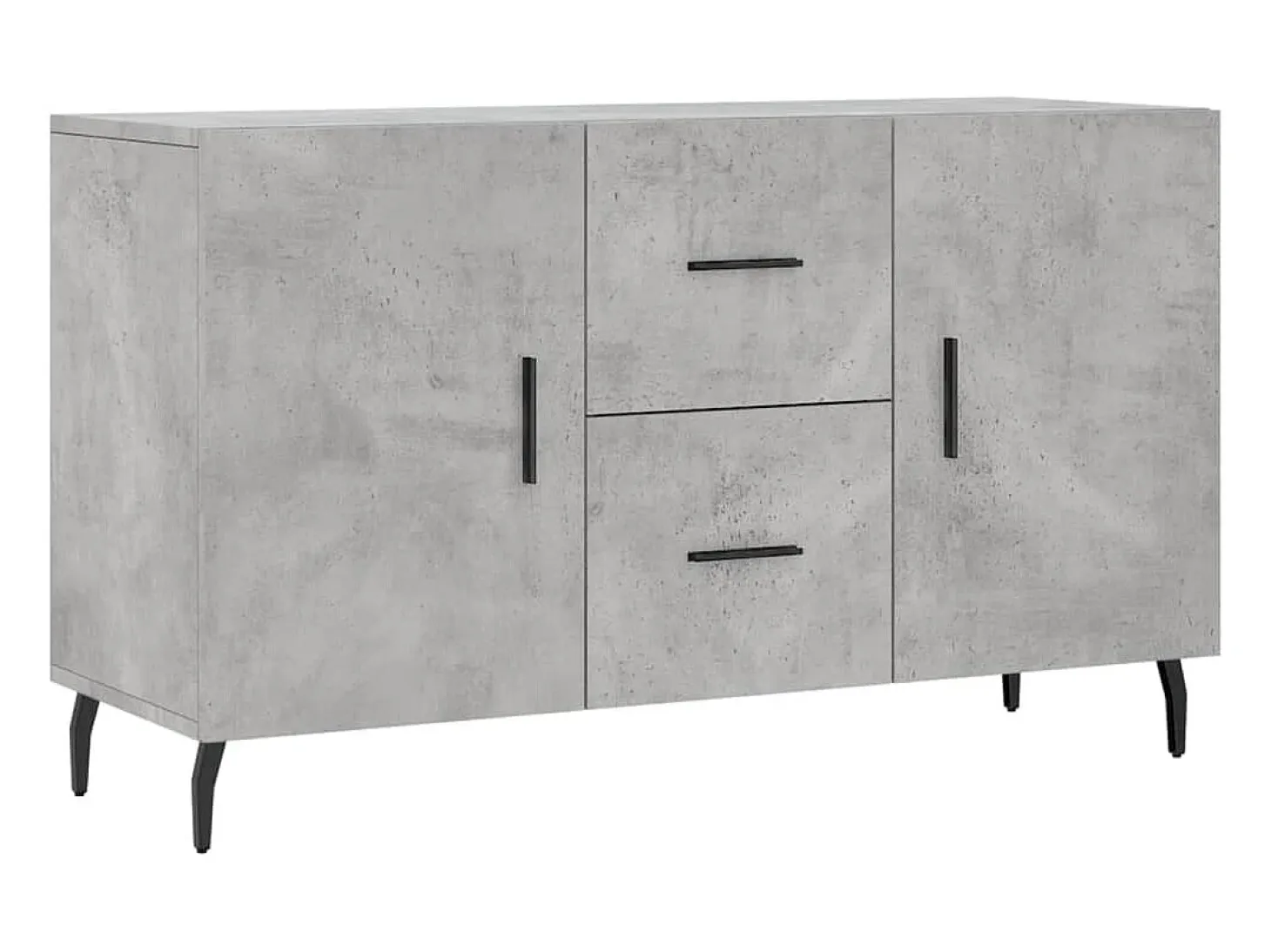 Aparador de madera de ingeniería gris hormigón 100x36x60 cm