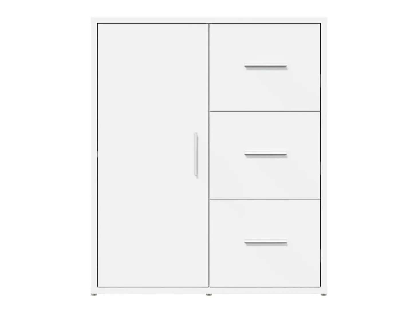 Aparador de madera de ingeniería 2 uds blanco 60x31x70 cm