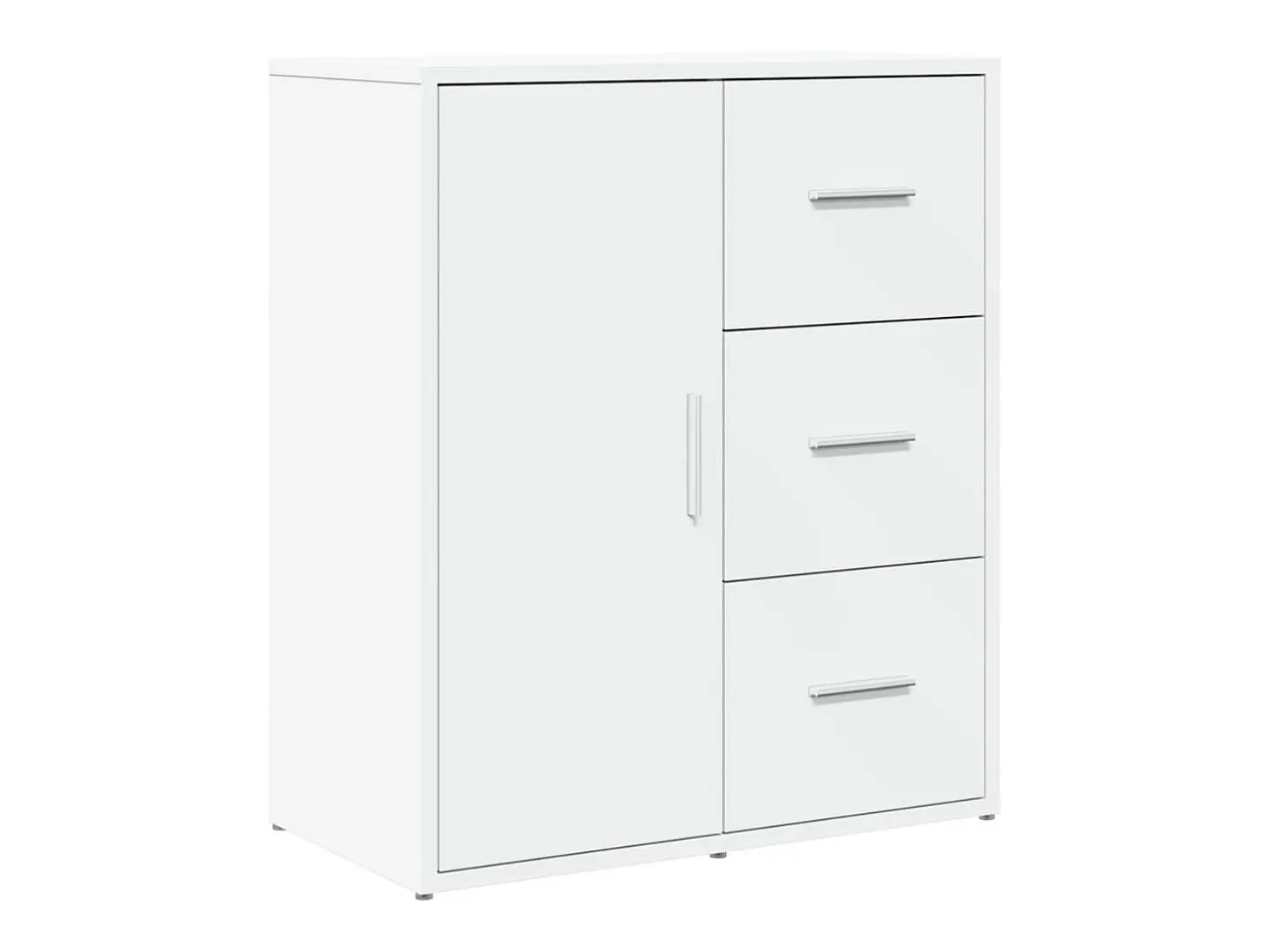 Aparador de madera de ingeniería 2 uds blanco 60x31x70 cm
