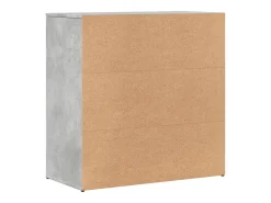 Aparador de madera de ingeniería gris hormigón 79x38x80 cm