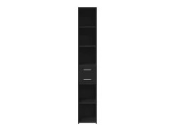 Aparador de madera de ingeniería negro 30x42,5x185 cm