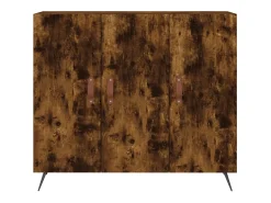Aparador de madera de ingeniería roble ahumado 90x34x80 cm