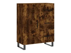Aparador de madera de ingeniería roble ahumado 69,5x34x90 cm