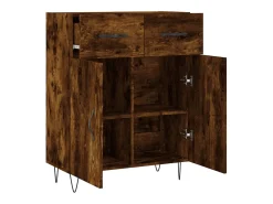 Aparador de madera de ingeniería roble ahumado 69,5x34x90 cm