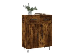 Aparador de madera de ingeniería roble ahumado 69,5x34x90 cm