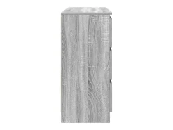 Aparador de madera de ingeniería gris sonoma 100x35x76 cm