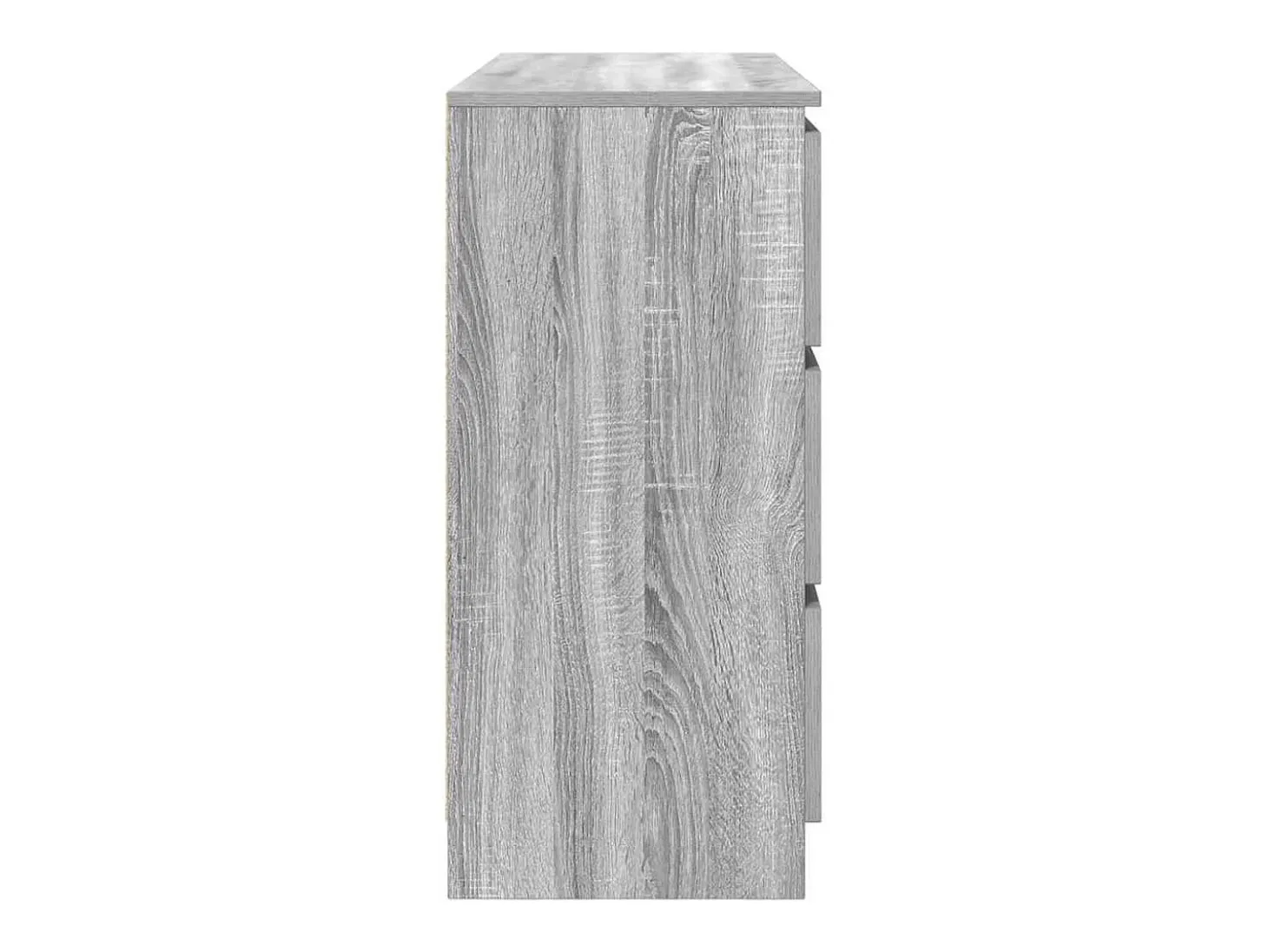 Aparador de madera de ingeniería gris sonoma 100x35x76 cm
