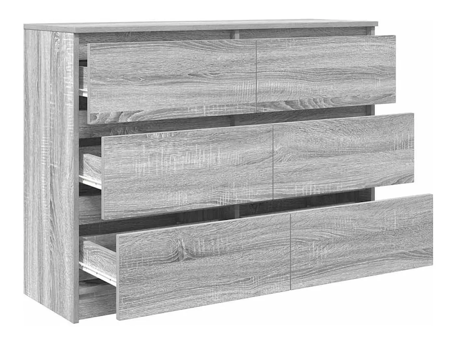 Aparador de madera de ingeniería gris sonoma 100x35x76 cm