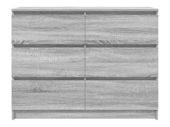 Aparador de madera de ingeniería gris sonoma 100x35x76 cm