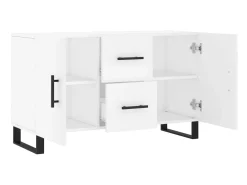 Aparador de madera de ingeniería blanco 100x36x60 cm ES37793