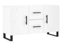Aparador de madera de ingeniería blanco 100x36x60 cm ES37793