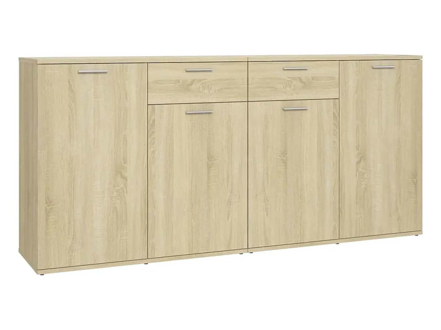 Aparador de madera de ingeniería roble Sonoma 160x36x75 cm ES71472