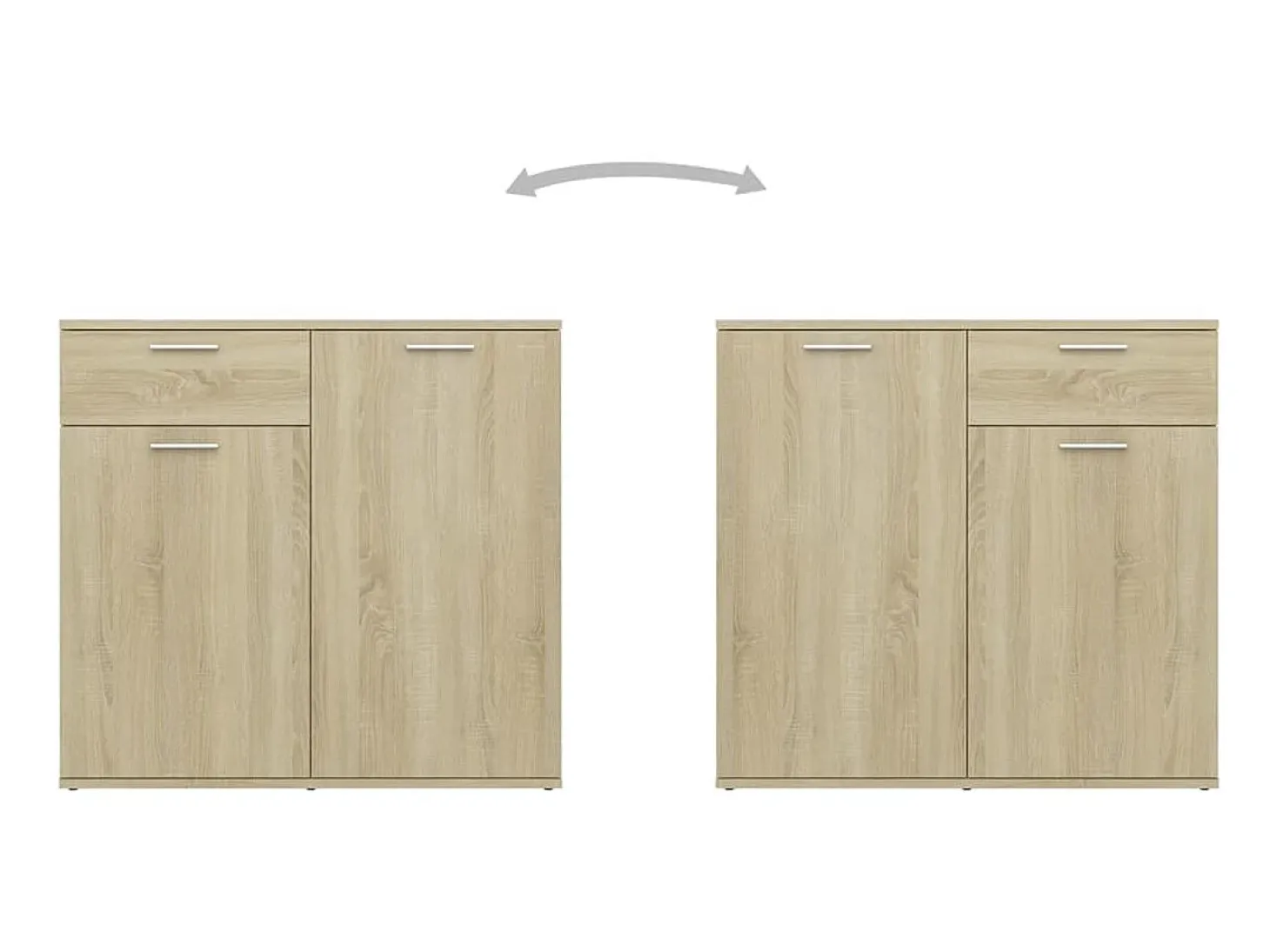 Aparador de madera de ingeniería roble Sonoma 160x36x75 cm ES71472
