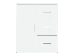 Aparador de madera de ingeniería blanco 60x31x70 cm ES891290
