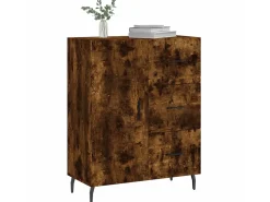 Aparador de madera de ingeniería roble ahumado 69,5x34x90 cm ES49395