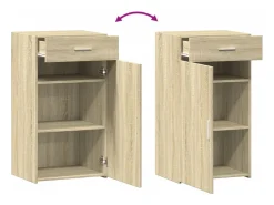Aparador de madera de ingeniería roble Sonoma 50x42,5x93 cm