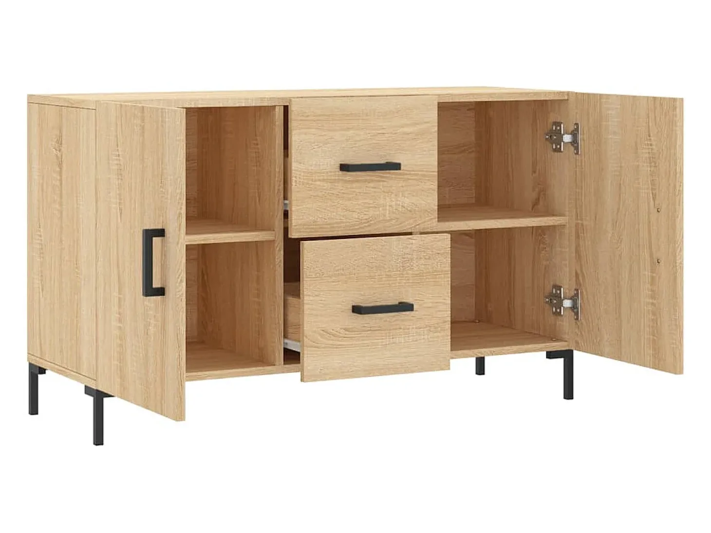 Aparador de madera de ingeniería roble Sonoma 100x36x60 cm