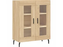 Aparador de madera de ingeniería roble Sonoma 69,5x34x90 cm ES27174