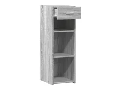Aparador de madera de ingeniería gris Sonoma 30x42,5x93 cm