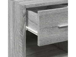Aparador de madera de ingeniería gris Sonoma 30x42,5x93 cm