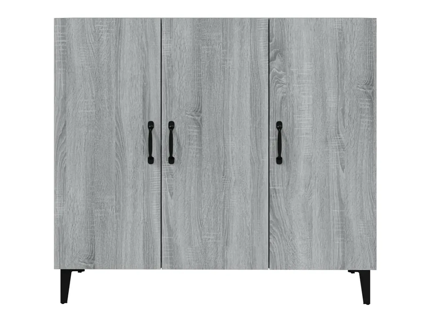 Aparador de madera de ingeniería gris Sonoma 90x34x80 cm