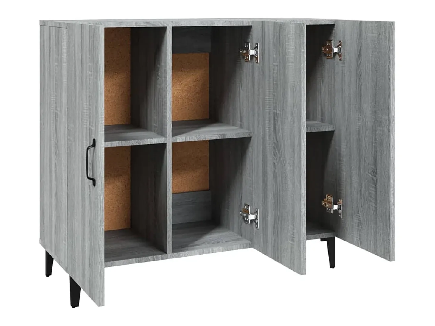 Aparador de madera de ingeniería gris Sonoma 90x34x80 cm