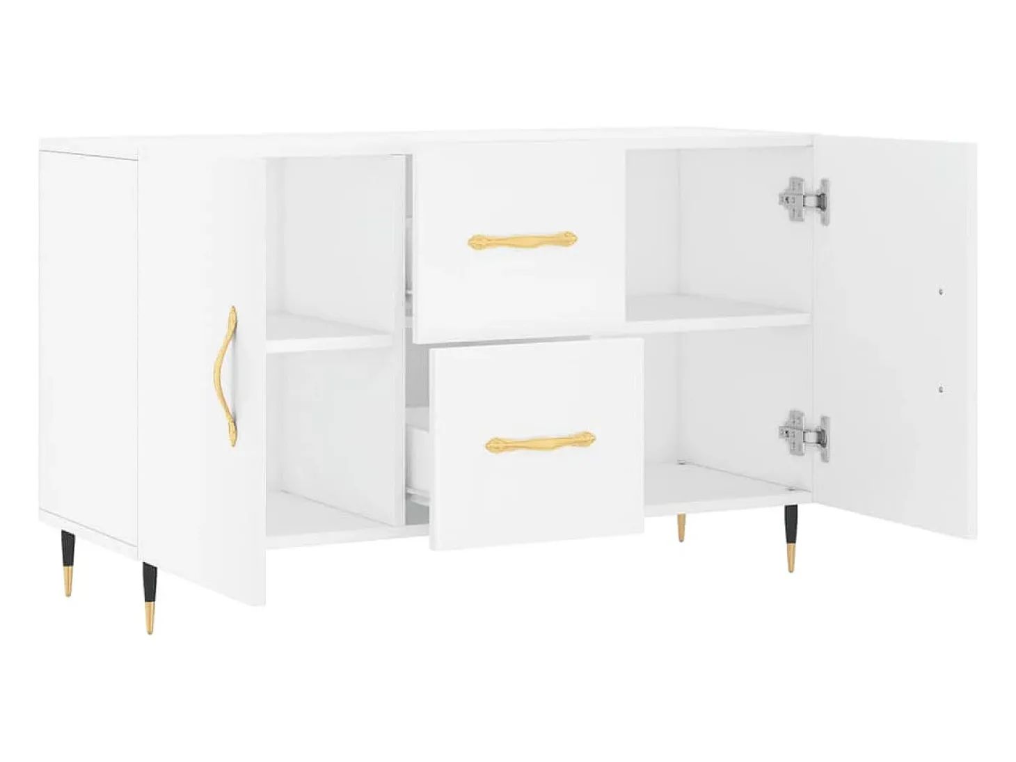 Aparador de madera de ingeniería blanco 100x36x60 cm