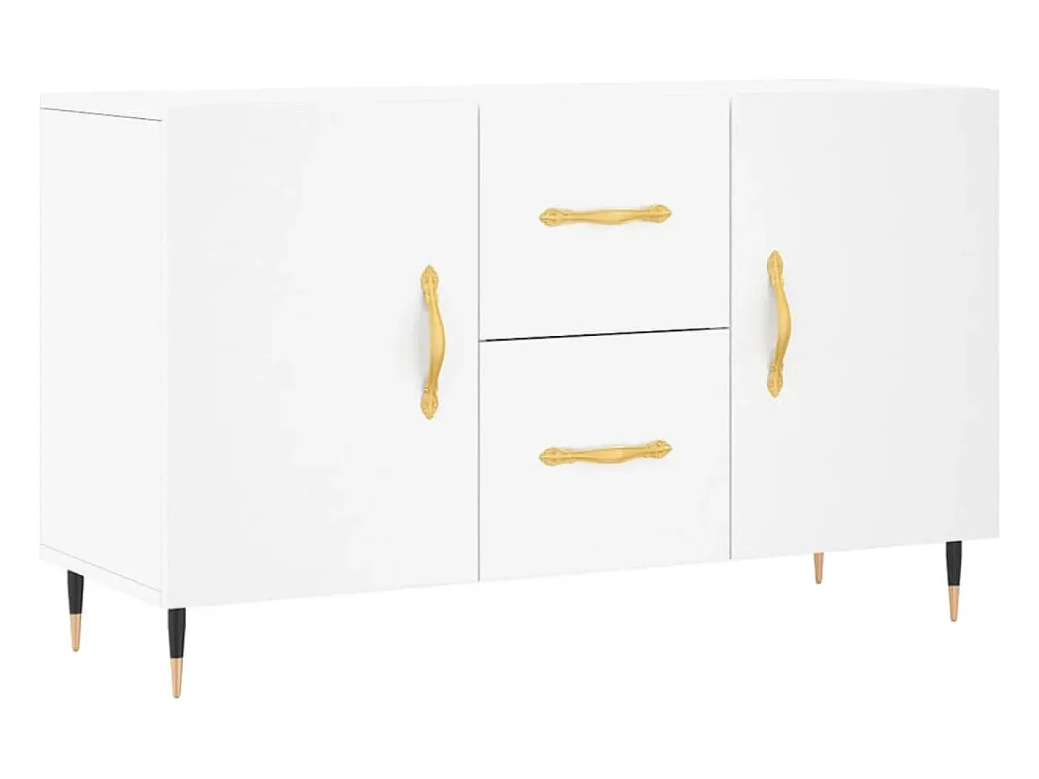 Aparador de madera de ingeniería blanco 100x36x60 cm