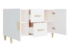 Aparador de madera de ingeniería blanco 100x36x60 cm ES19095