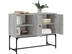 Aparador de madera de ingeniería gris Sonoma 100x40x79,5 cm ES26447