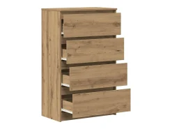 Aparador de madera de ingeniería roble artisan 60x35x98,5 cm