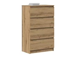 Aparador de madera de ingeniería roble artisan 60x35x98,5 cm